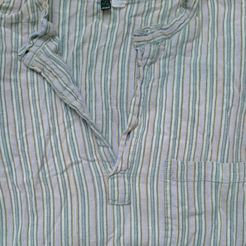 S/m zag linen long sleeve